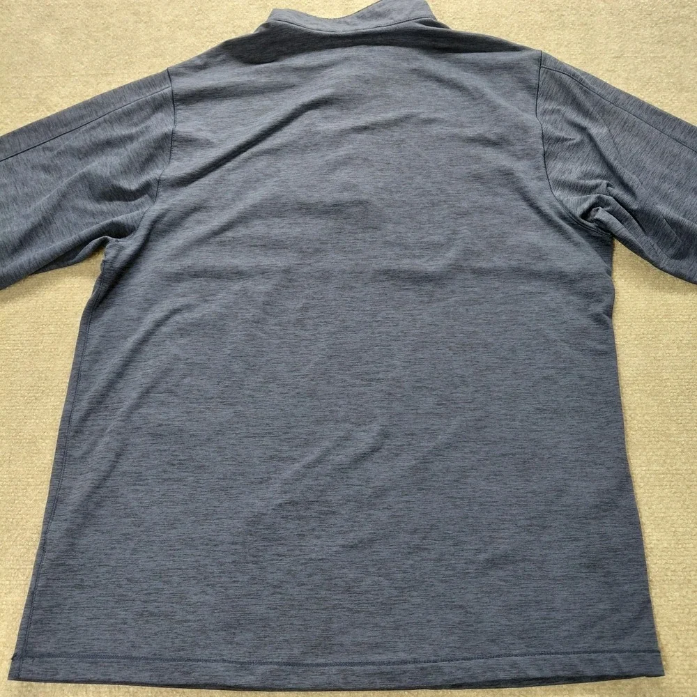 Daniel Cremieux Classics Blue Stripe 1/4 Quarter Zip Long Sleeve Pullover Mens L